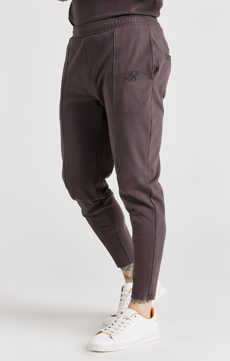 Grey Pin Tuck Skinny Jogger