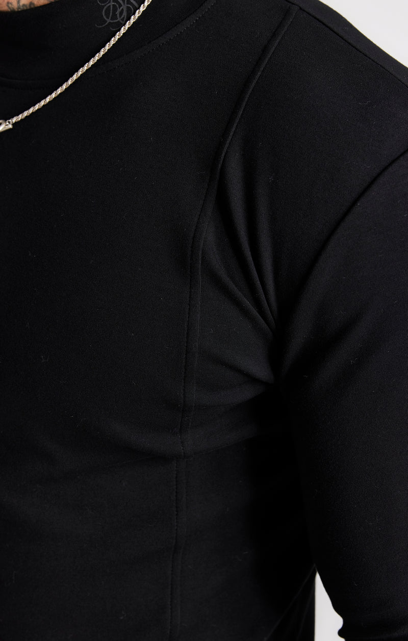 Black Turtle Neck Long Sleeve T-Shirt (1)