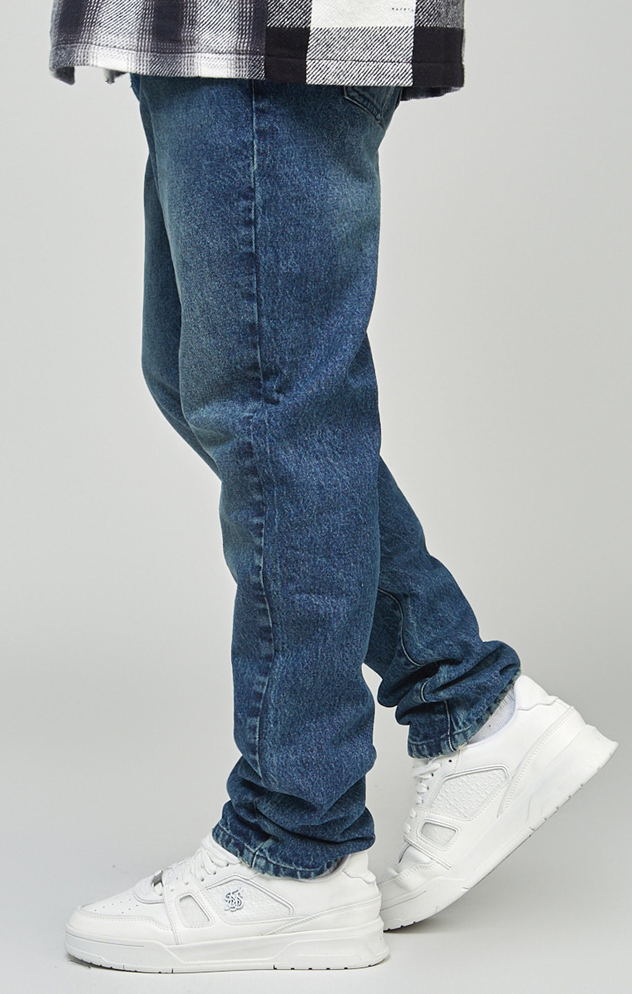 Mid Blue Straight Cut Denim Jeans (2)