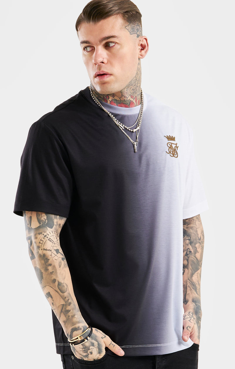 Messi x SikSilk Oversized Fade Tee - Black & White