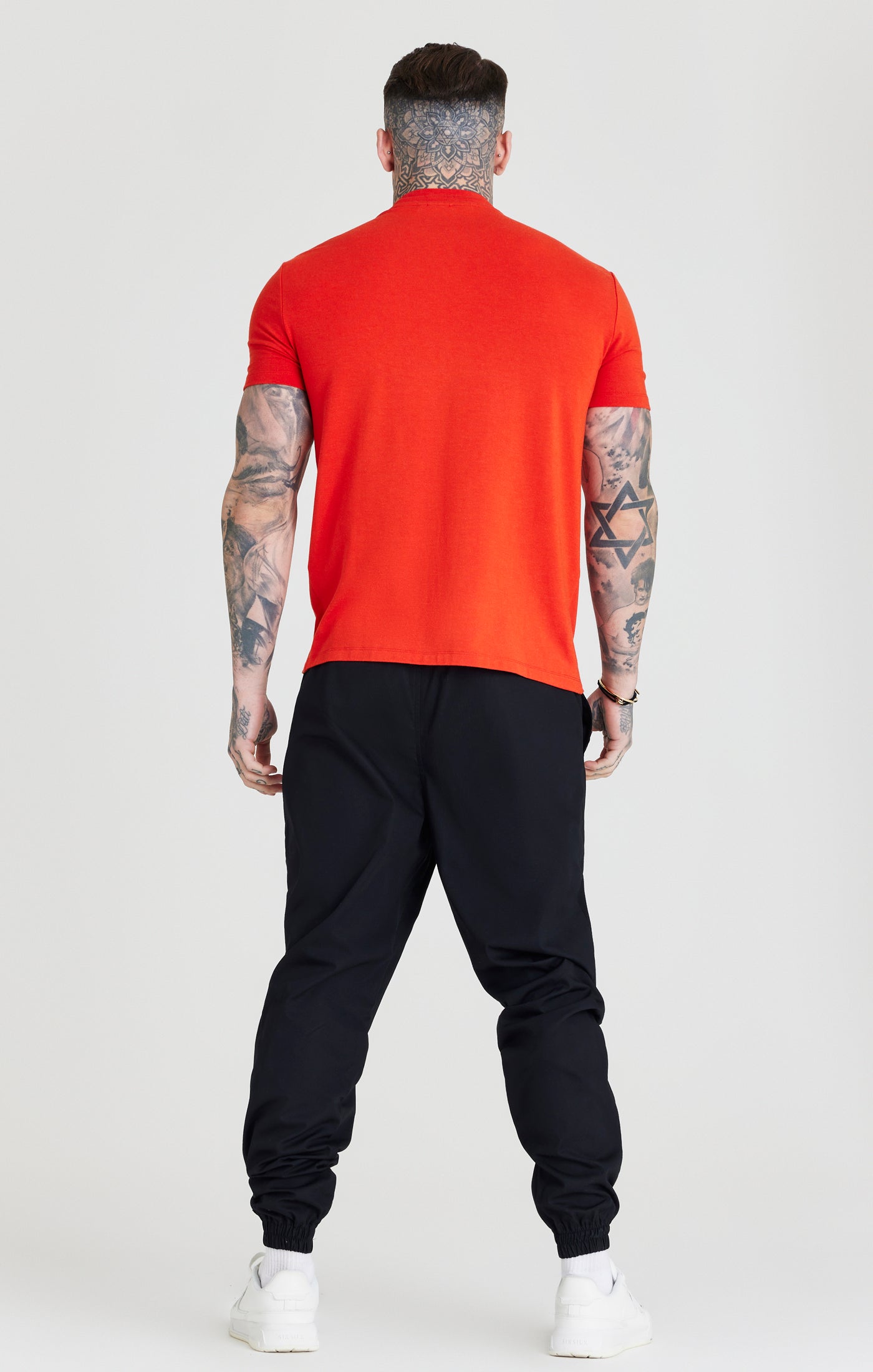 Load image into Gallery viewer, Red High Neck Viscose Muscle Fit T-Shirt (3)