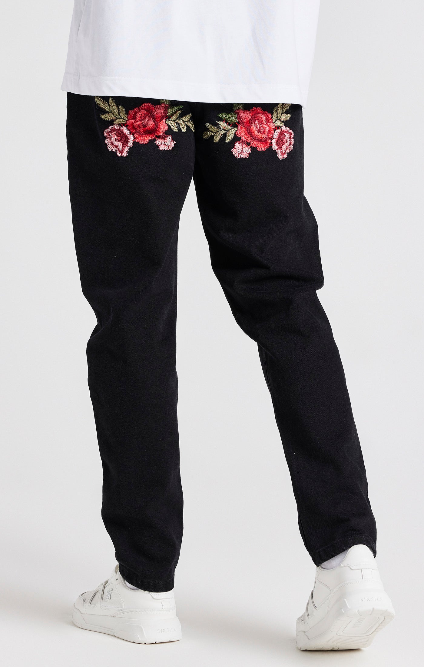 SikSilk Men s Black Rose Straight Cut Denim