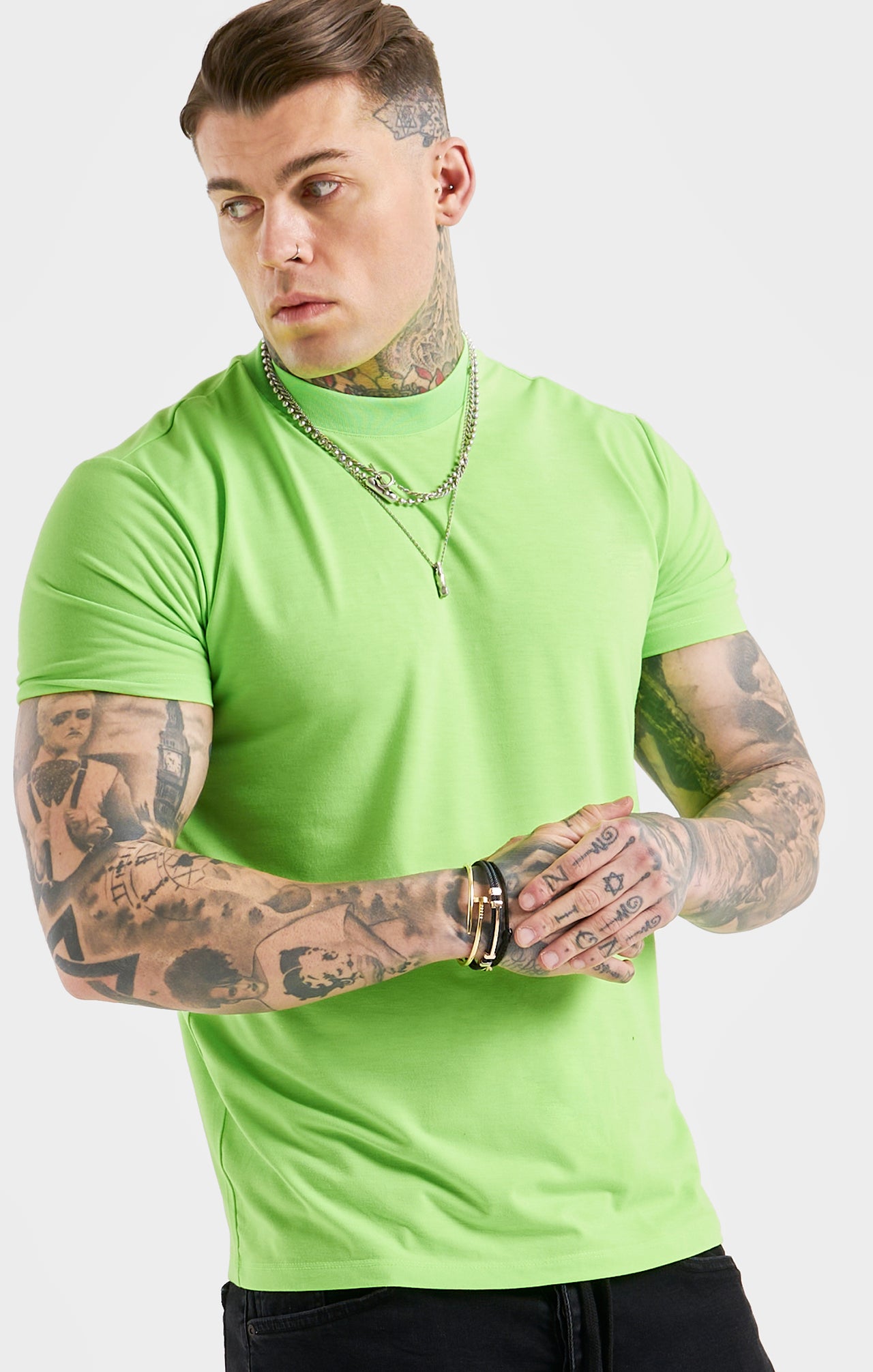 Messi x SikSilk Green High Neck T-Shirt