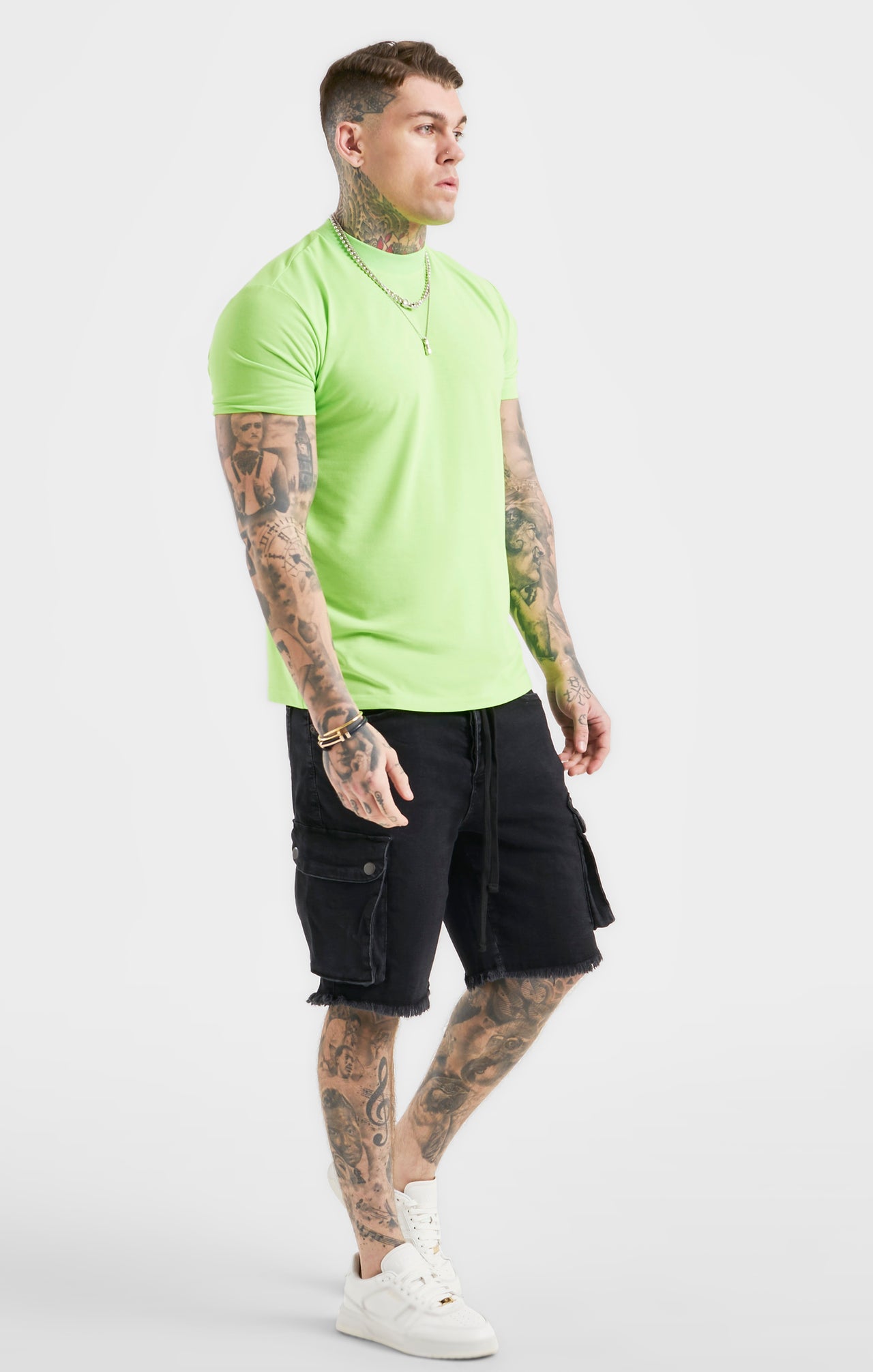 Messi x SikSilk Green High Neck T-Shirt (3)