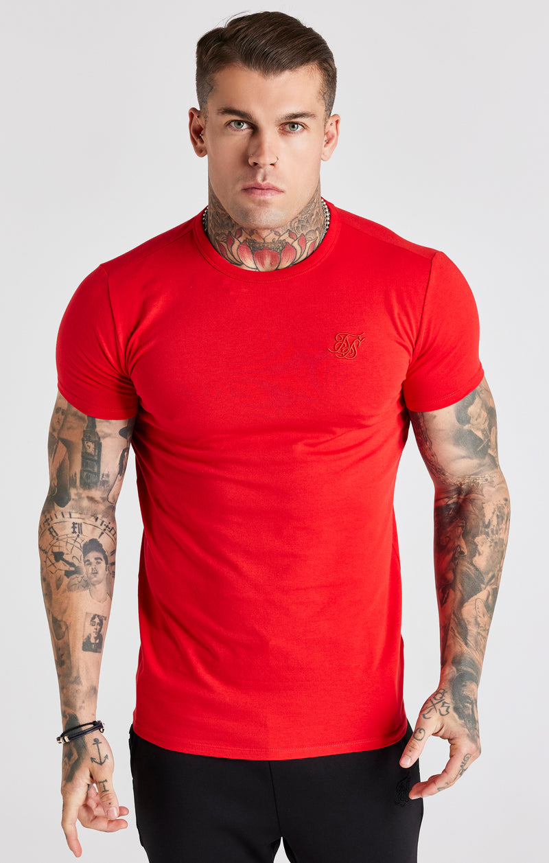 red fit shirt