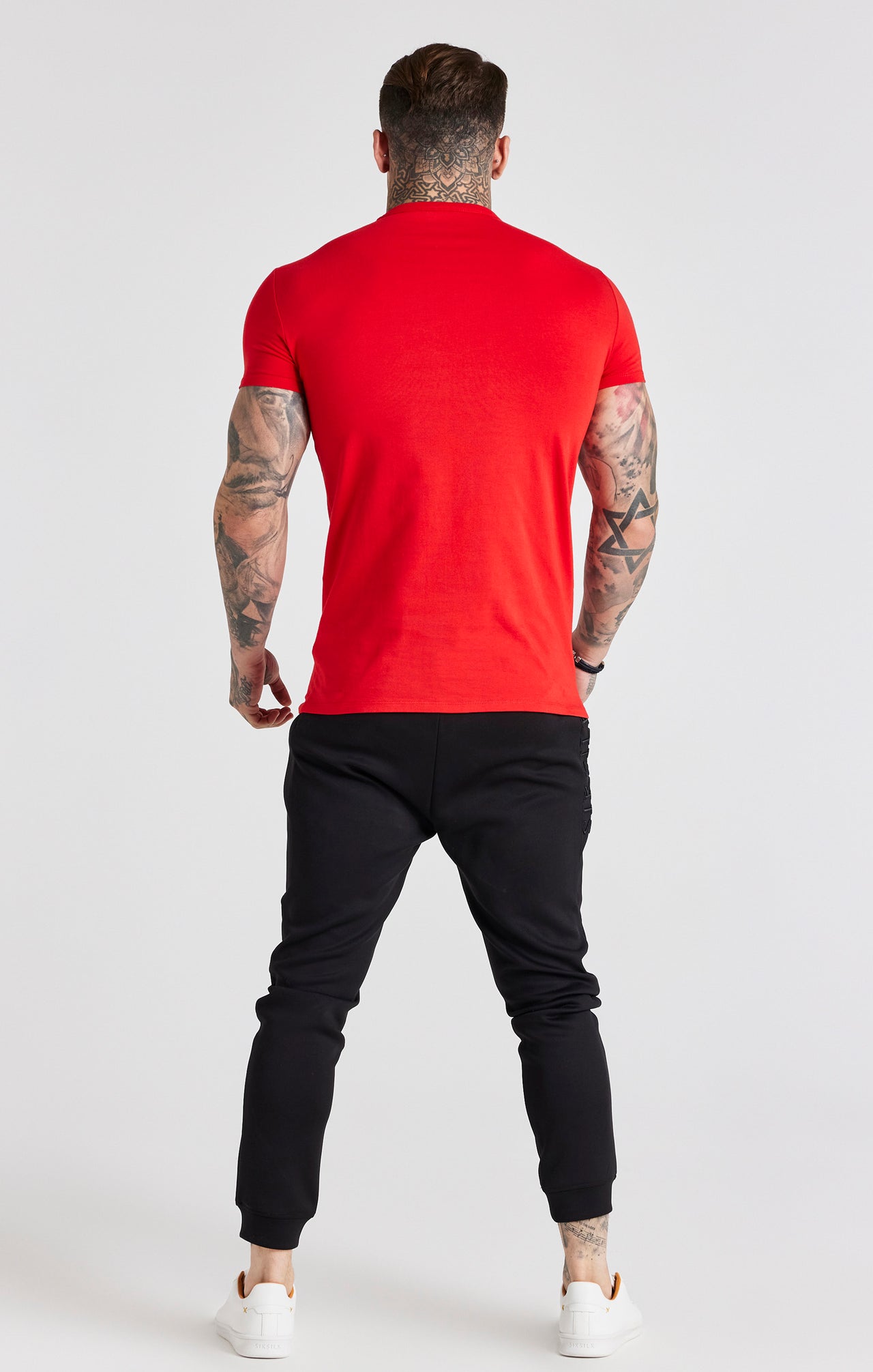 Red Short Sleeve Muscle Fit T-Shirt (5)