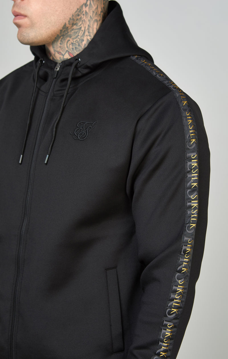Black Gold Taped Zip-Thru Hoodie (1)