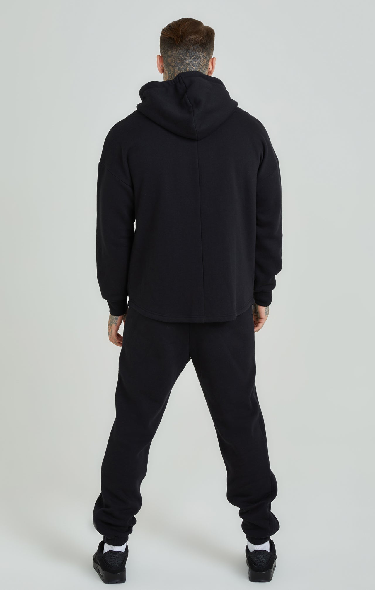 Black Dual Layer Baseball Zip-Thru Hoodie (4)