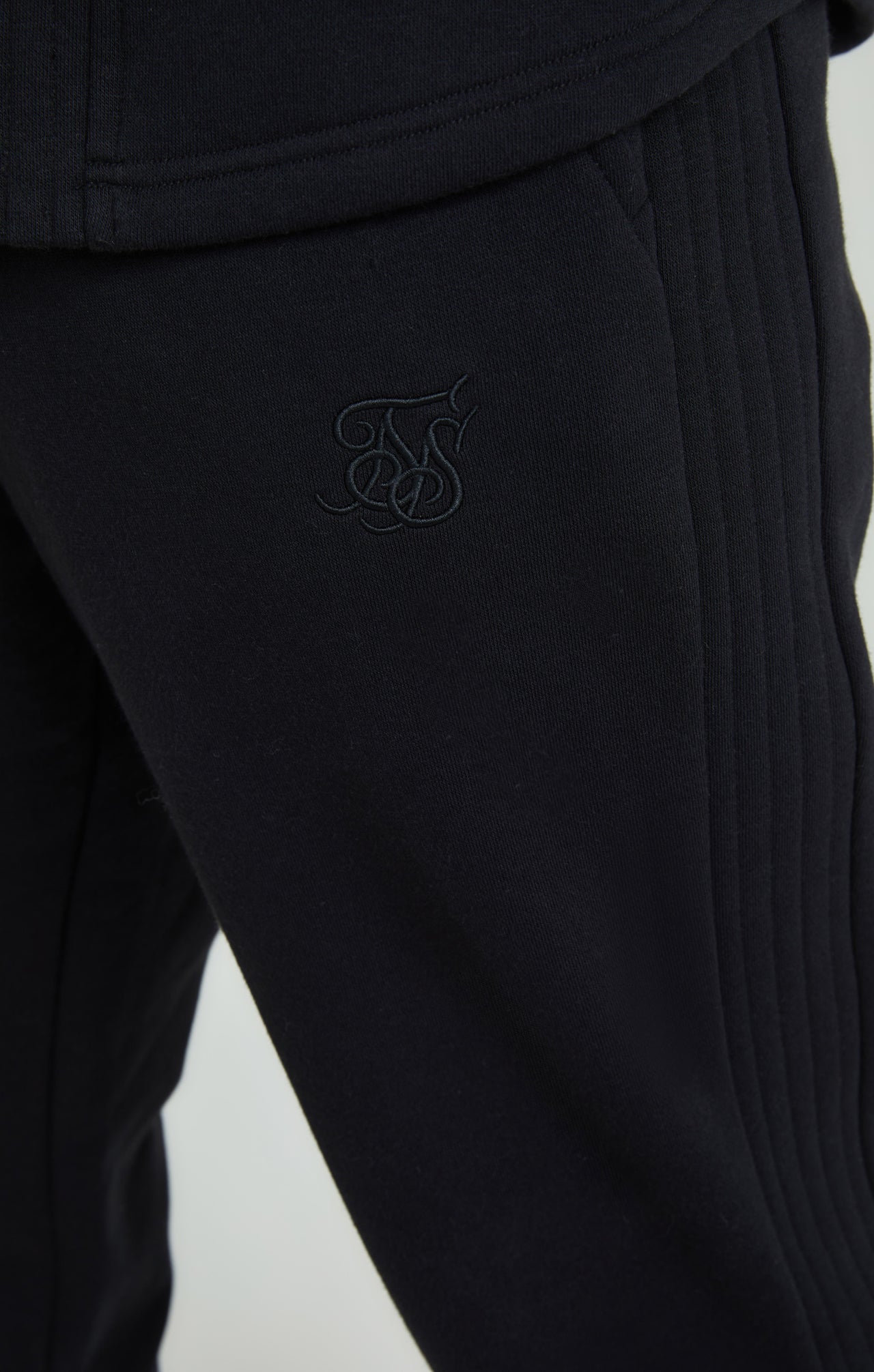 Black Panelled Relaxed Fit Joggers (5)