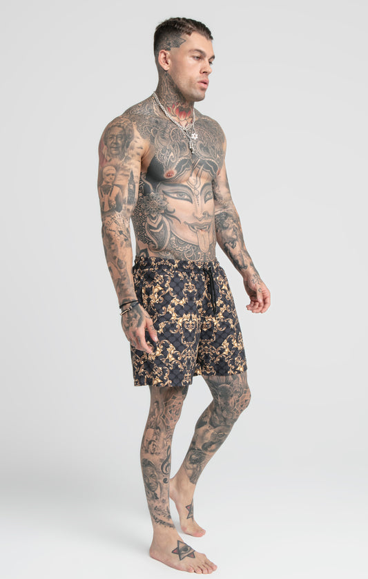 Black Venetian Swim Short