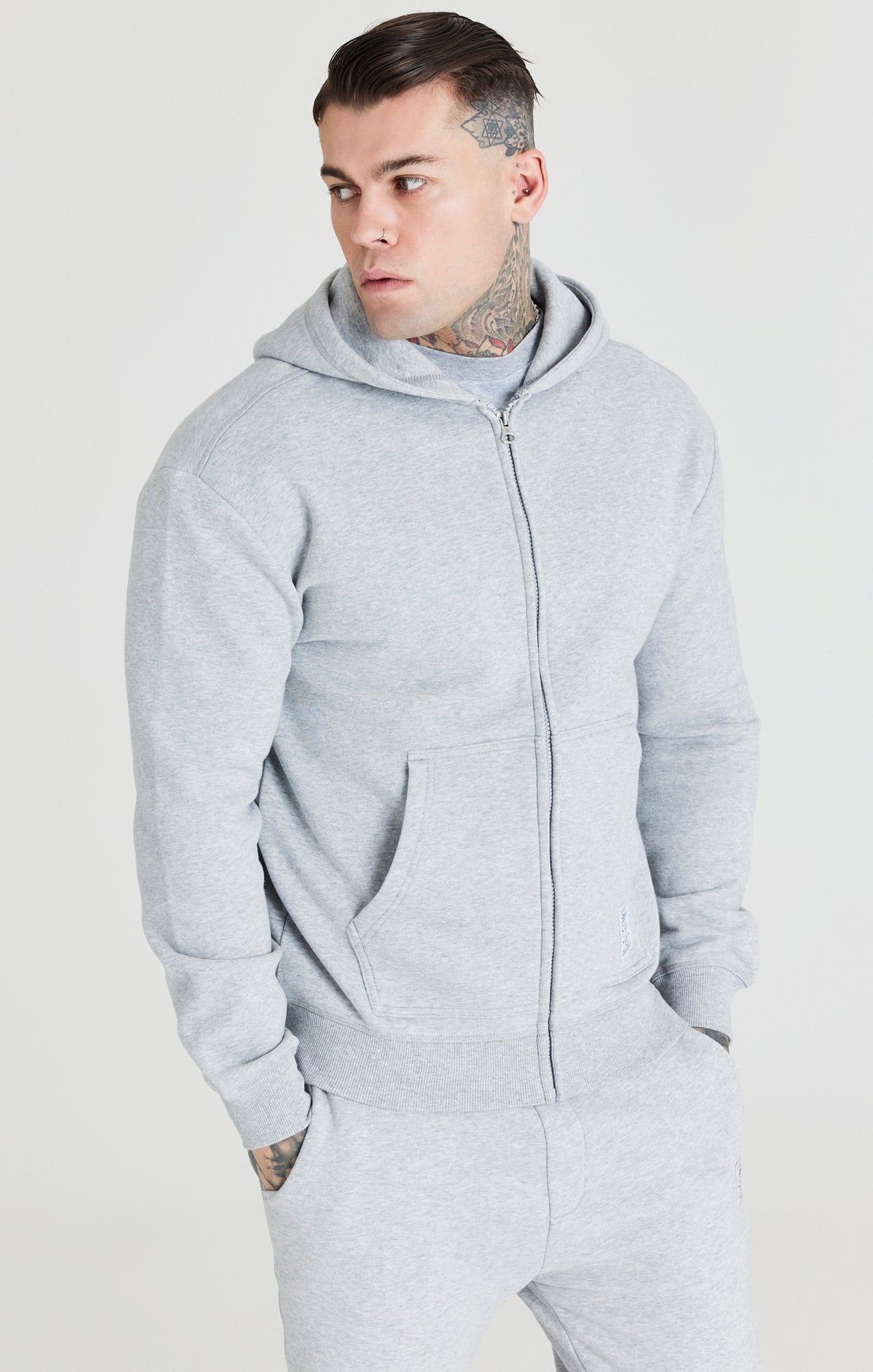 Grey Foundation Zip Through Hoodie (1)