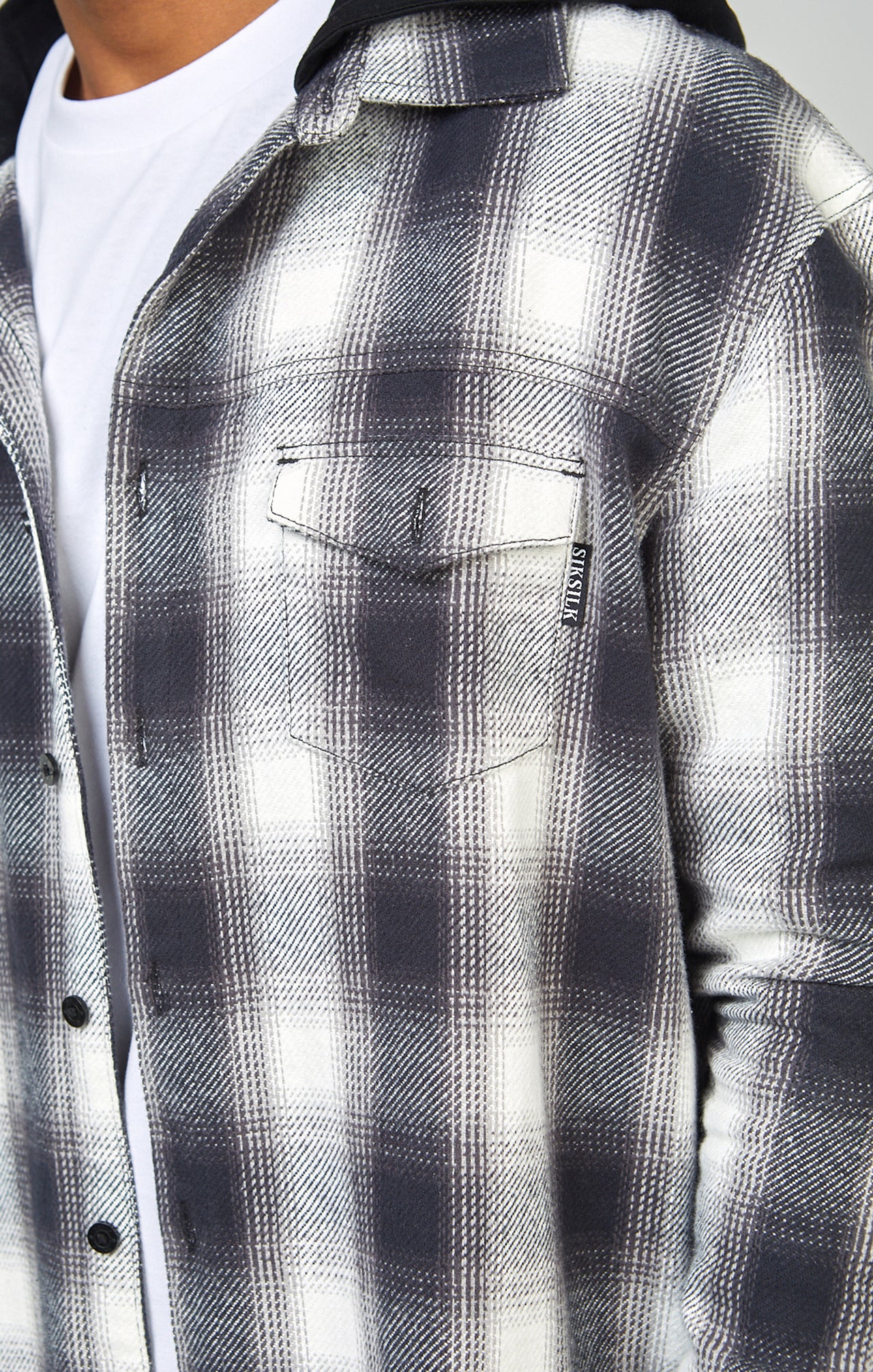 Grey Plaid Hooded Shirt (1)