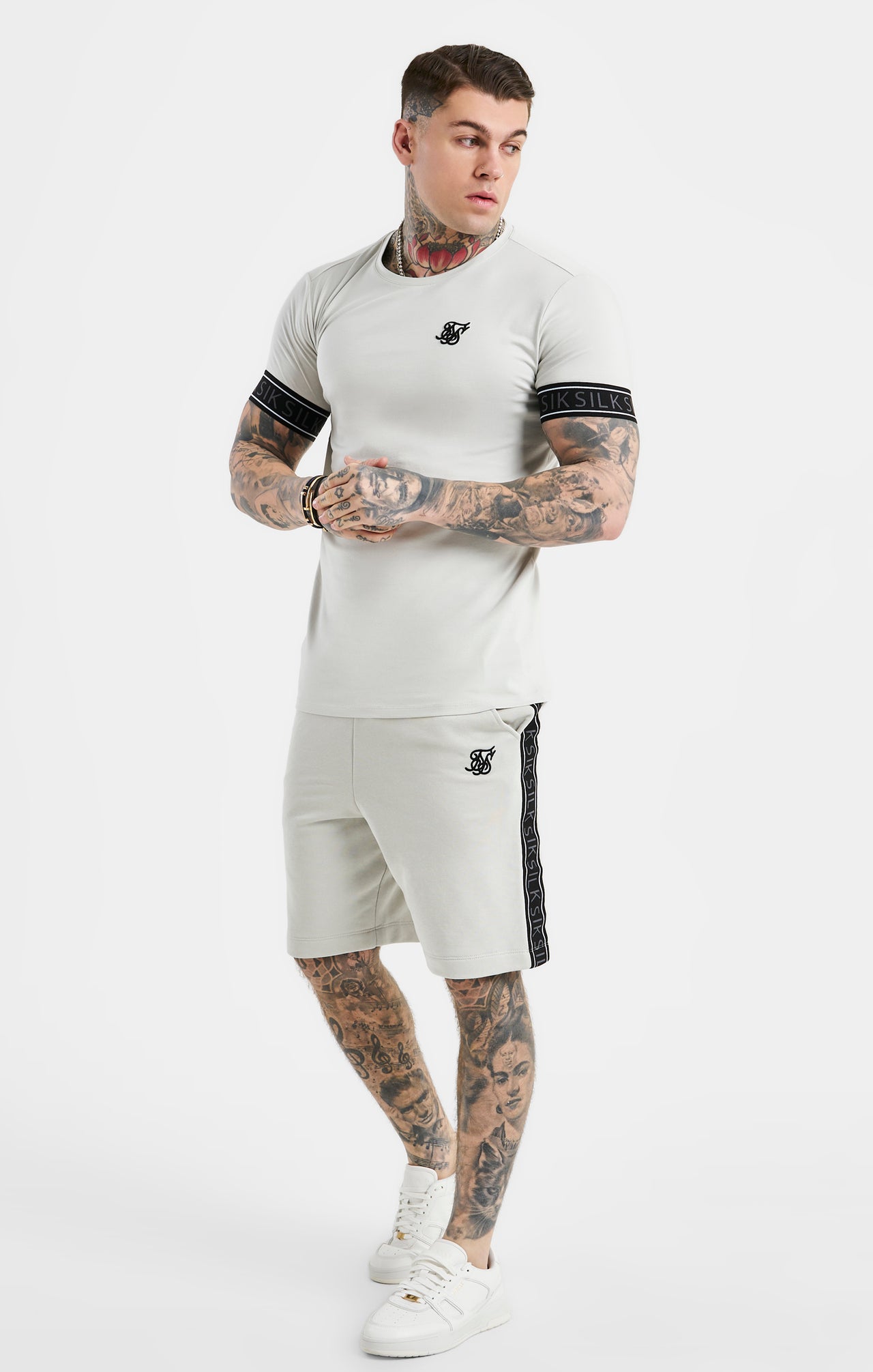 SikSilk Tape Shorts - Grey (2)