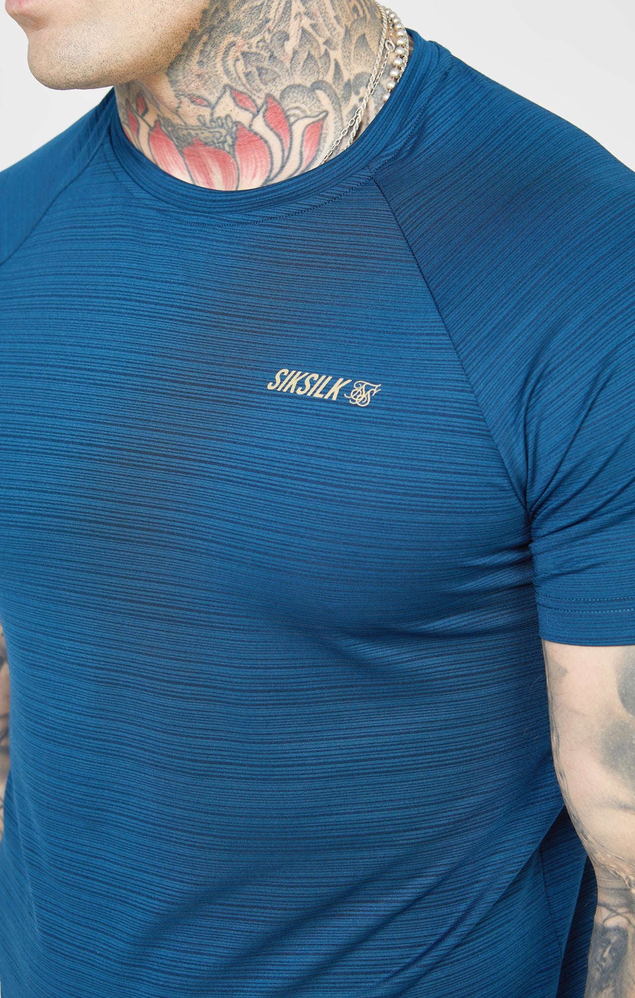 Teal Sports Textured Look T-Shirt (1)