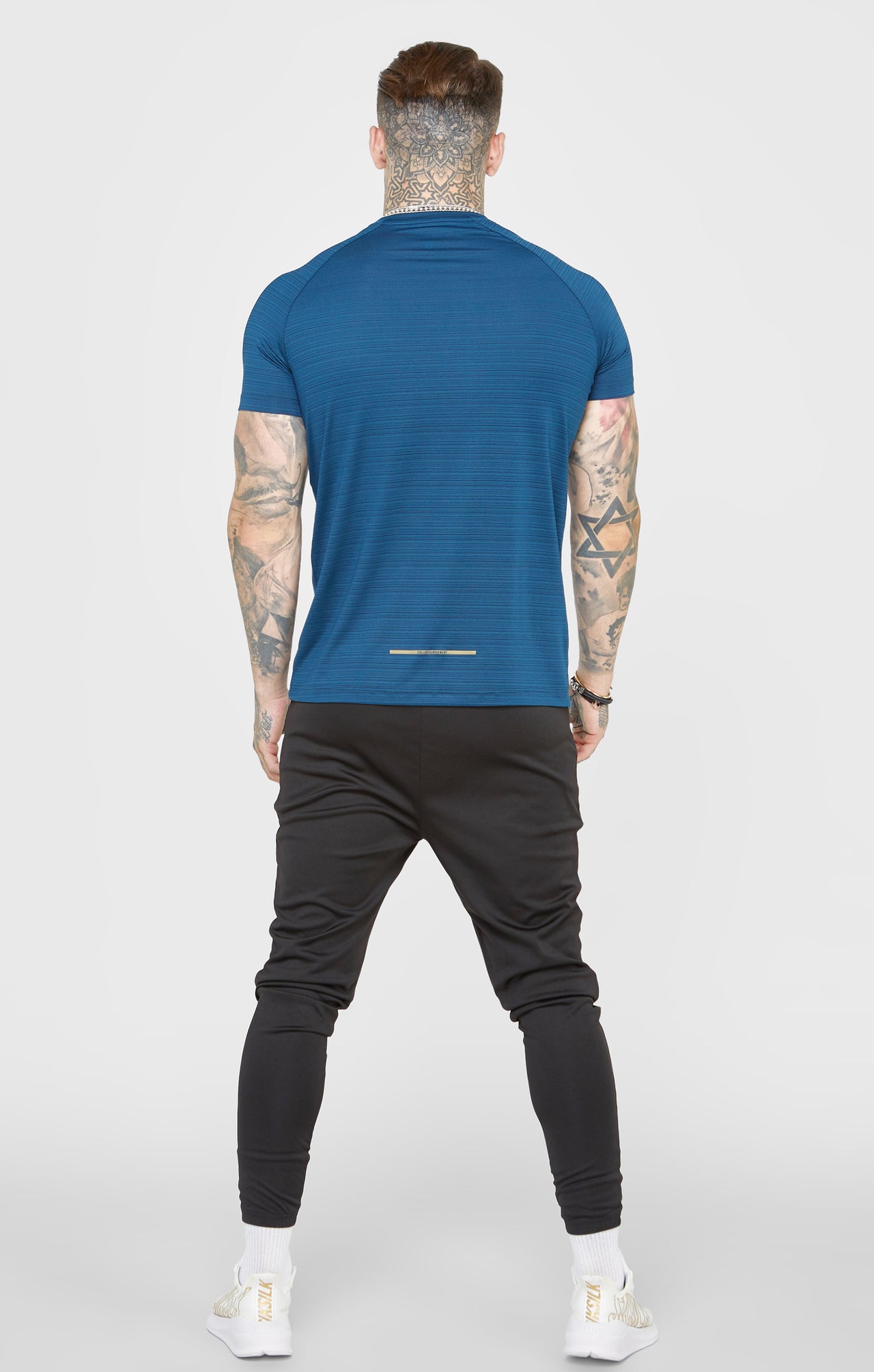 Teal Sports Textured Look T-Shirt (4)