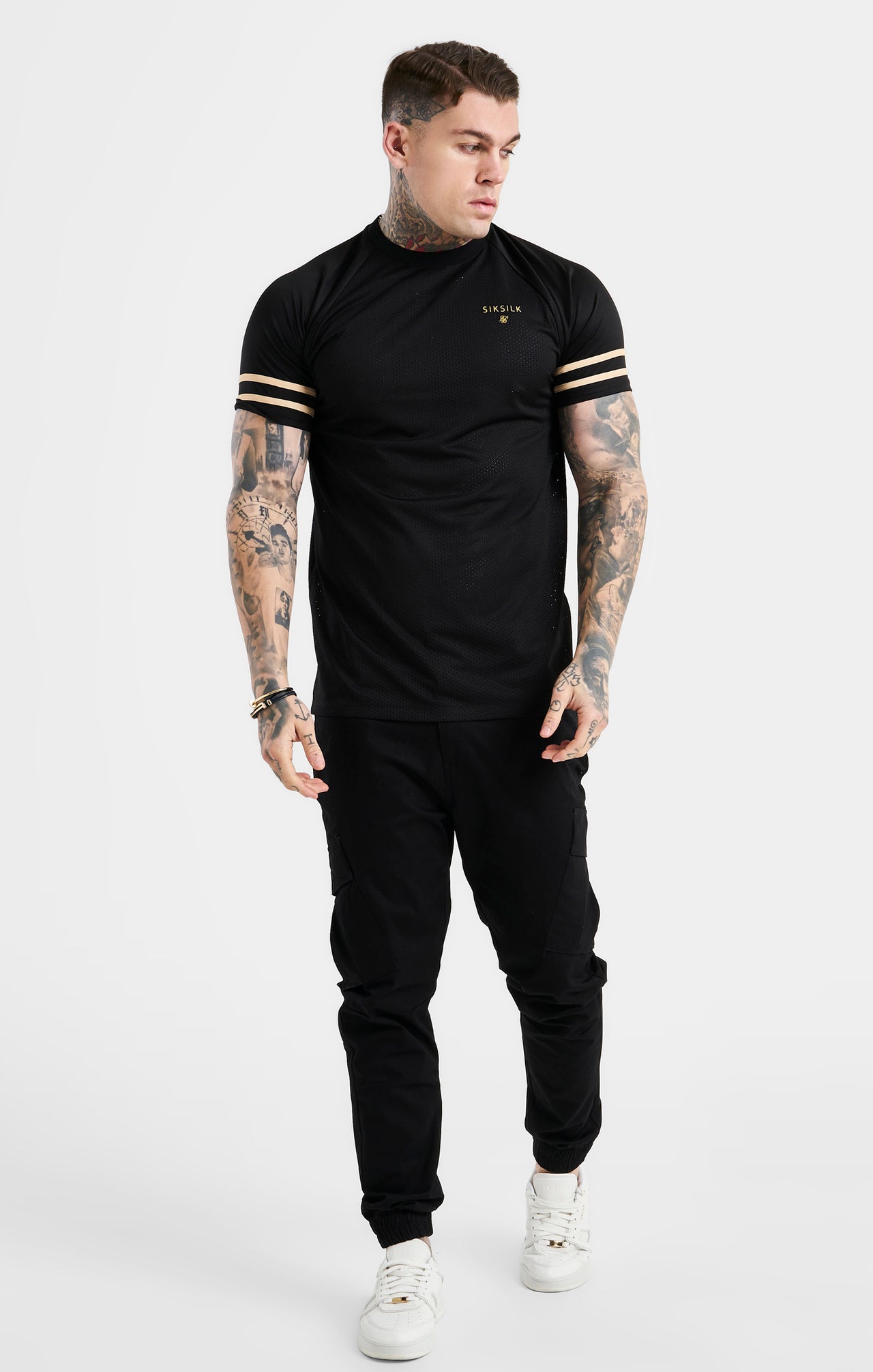 Black Mesh Short Sleeve T-Shirt (2)