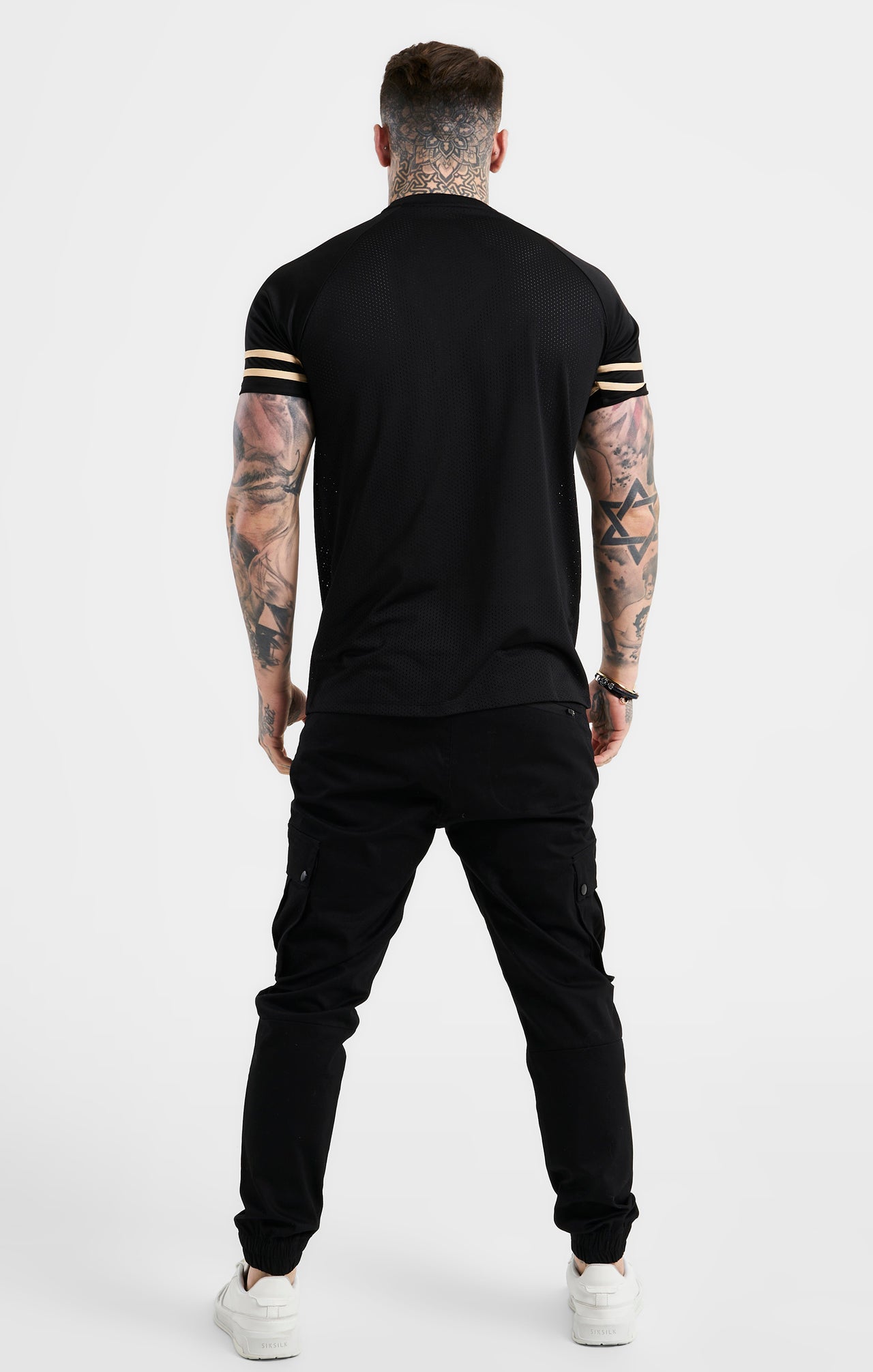 Black Mesh Short Sleeve T-Shirt (4)