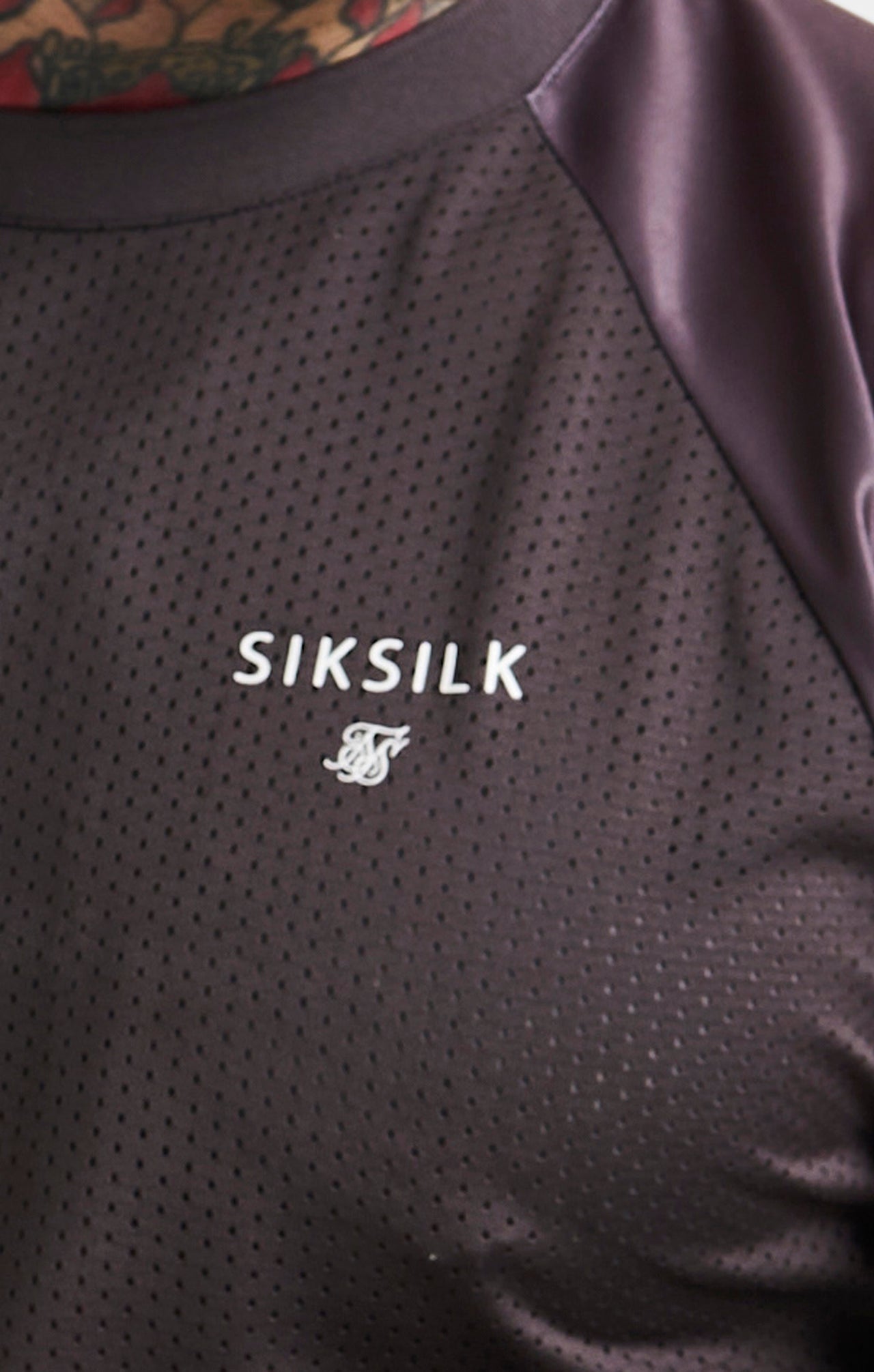 SikSilk Mesh Sport T-Shirt - Brown & Orange (1)