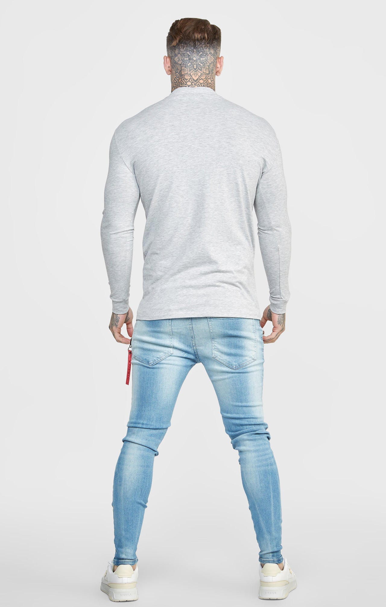 SikSilk Skinny Fit Flight Denims - Midstone (4)