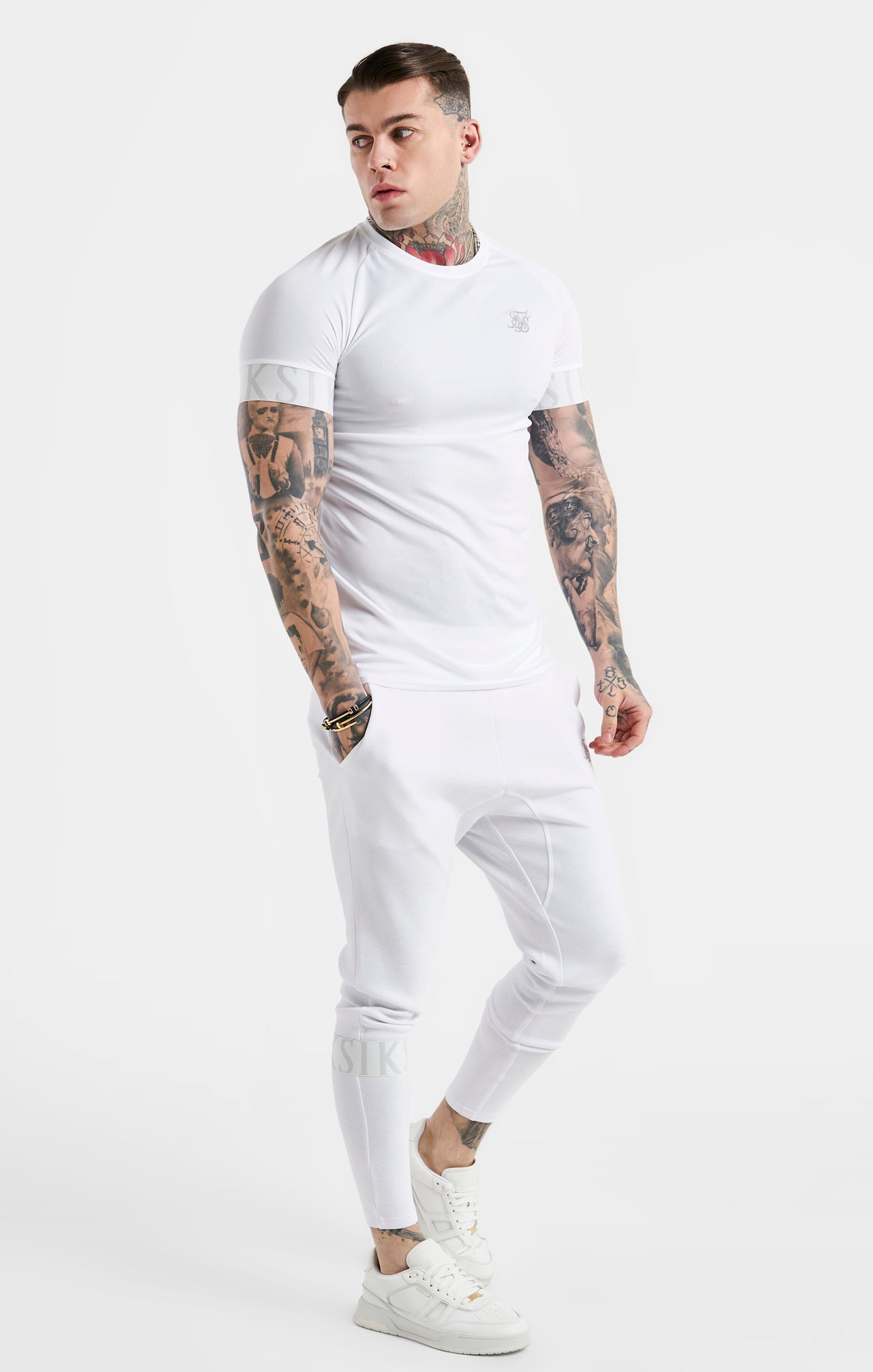 SikSilk Dynamic Tech T-Shirt - White (2)