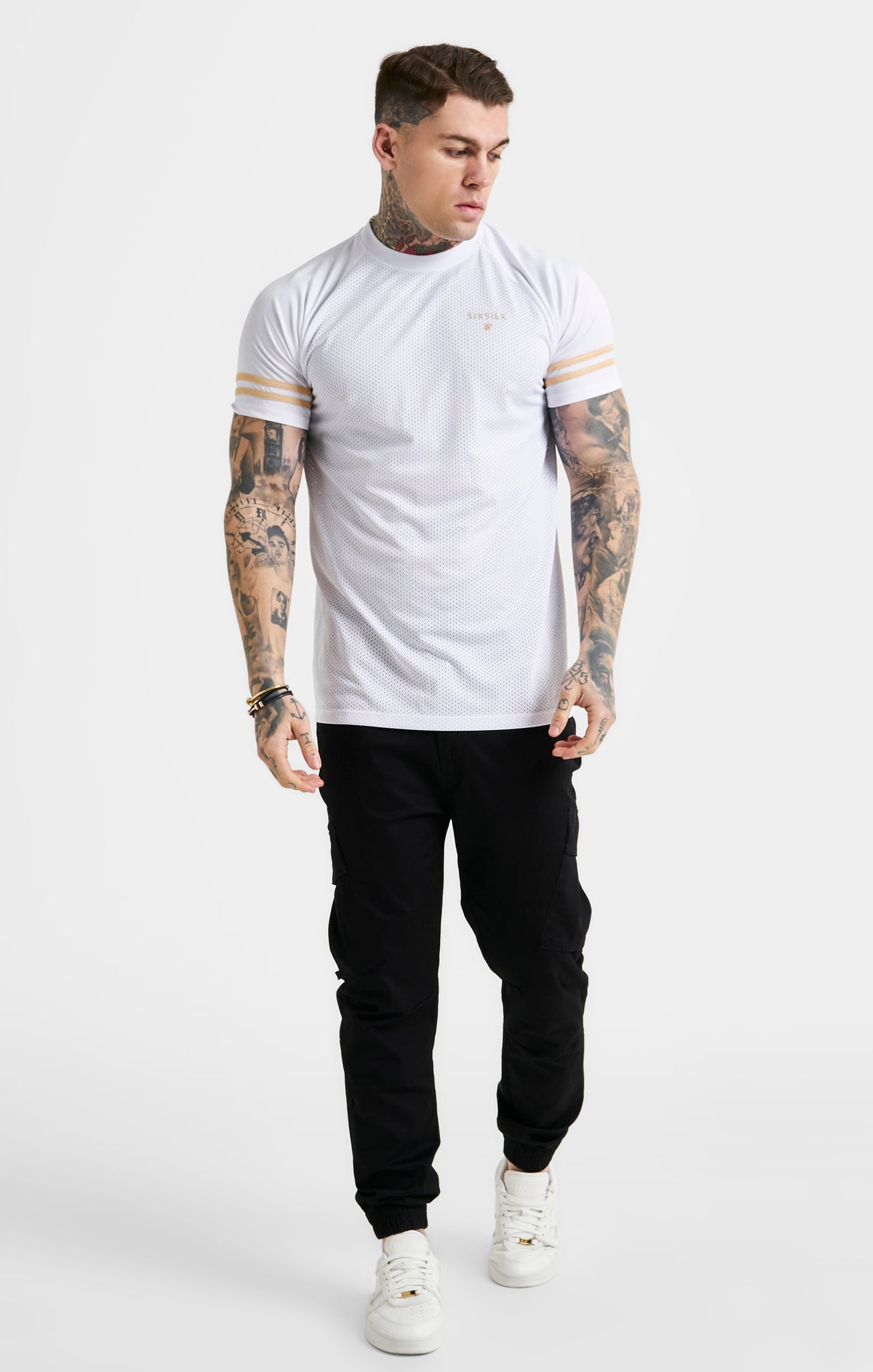 White Mesh Sport T-Shirt (2)