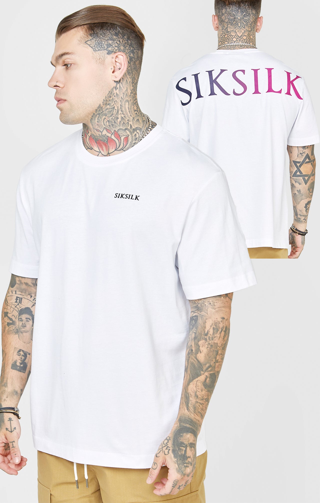 White Oversized Back Logo T-Shirt