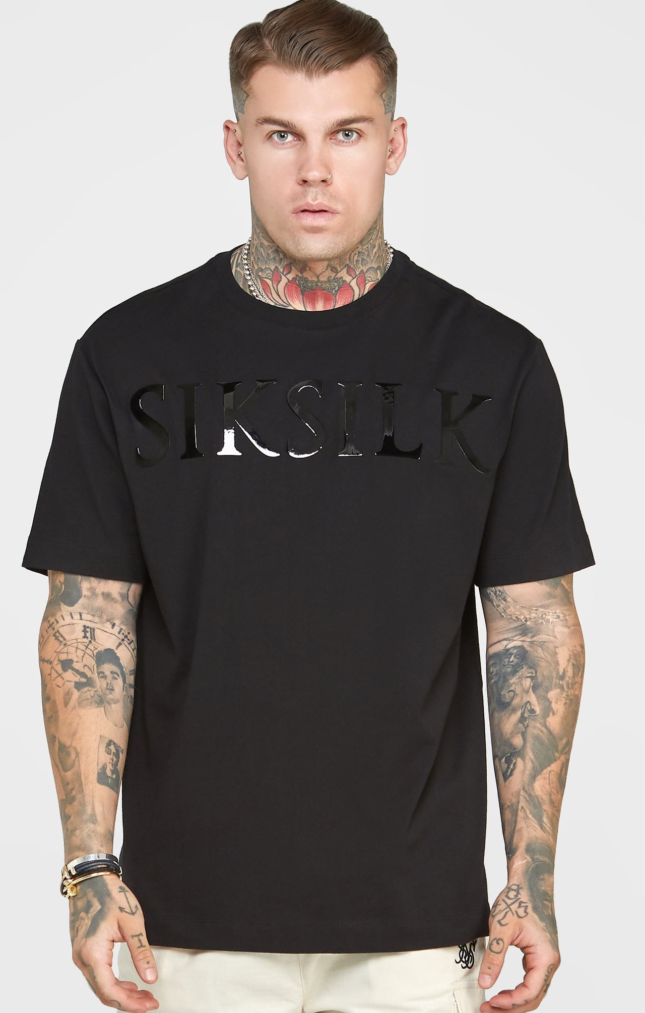 Black Oversized Back Logo T-Shirt