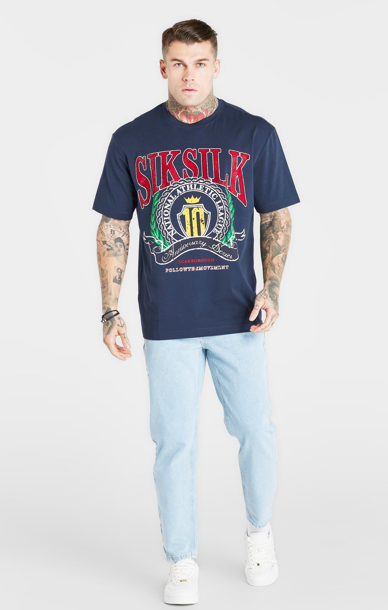 Navy Varsity Oversized T-Shirt (1)
