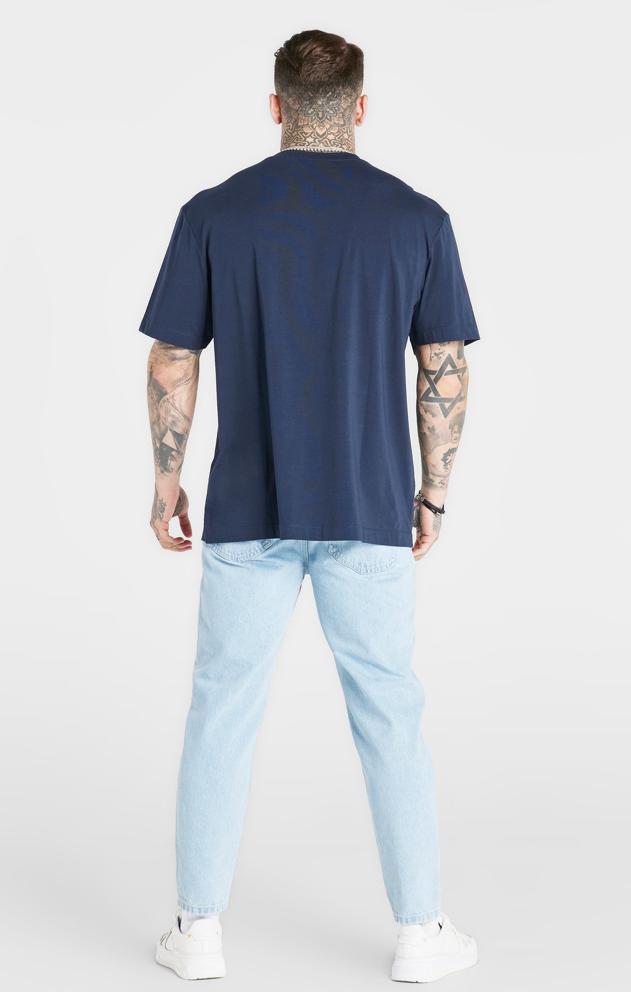 Navy Varsity Oversized T-Shirt (4)