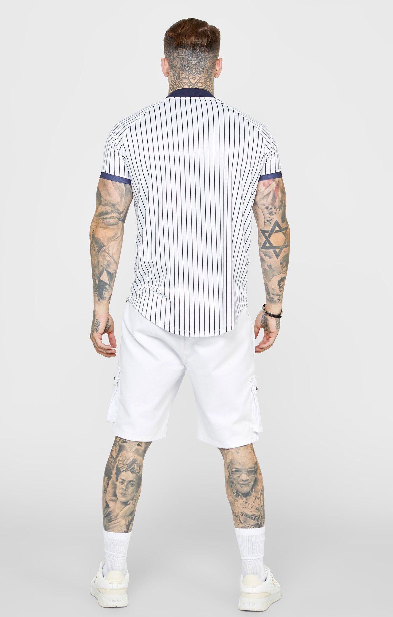 White Fitted Baseball Jersey T-Shirt (4)