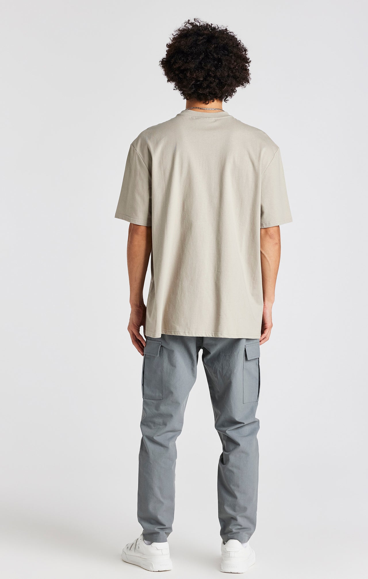 Beige Oversized Chain T-Shirt (5)