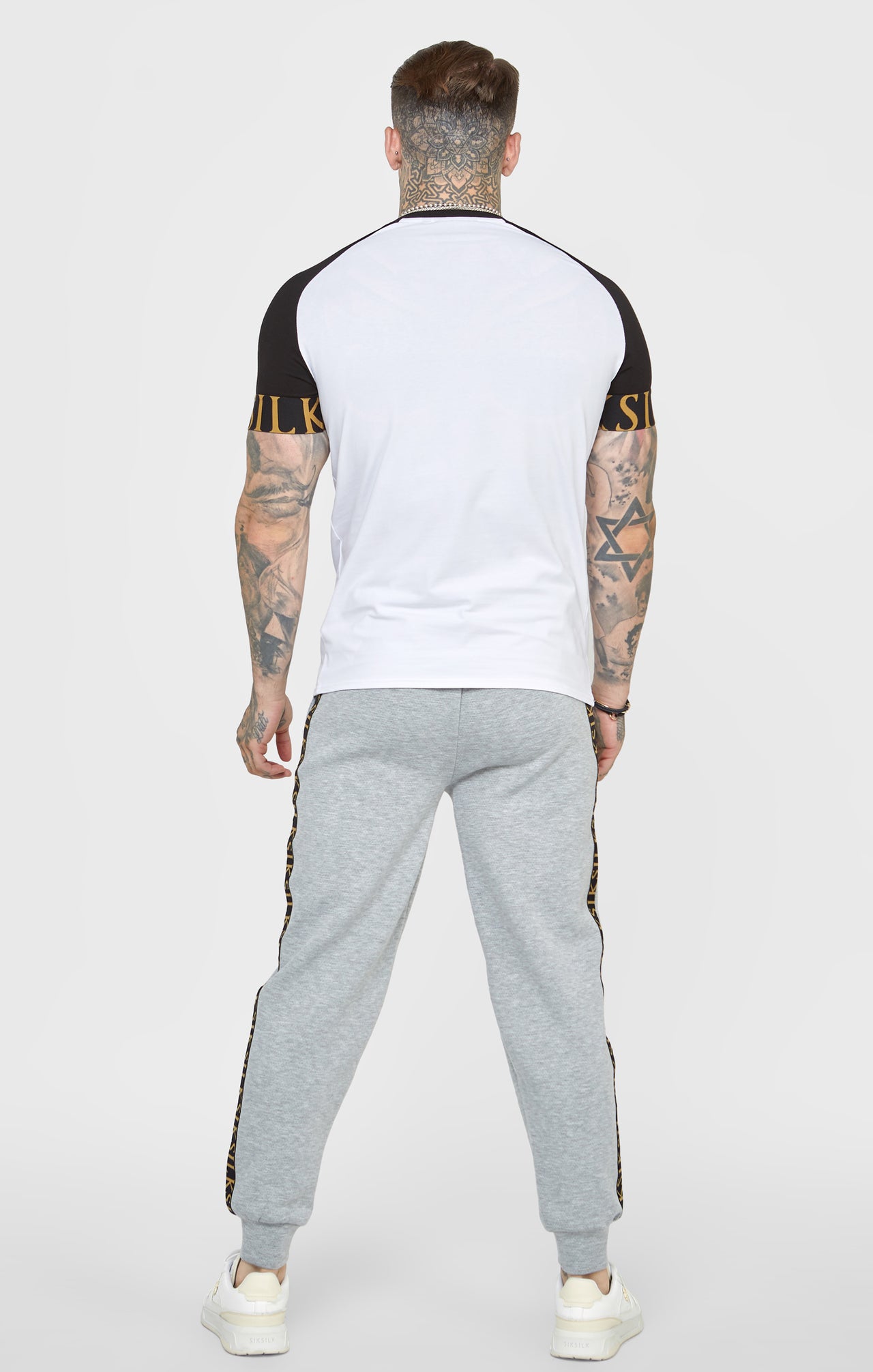 Grey Marl Fitted Track Pant (4)