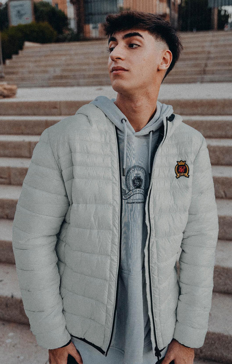 Grey Packable Bubble Jacket