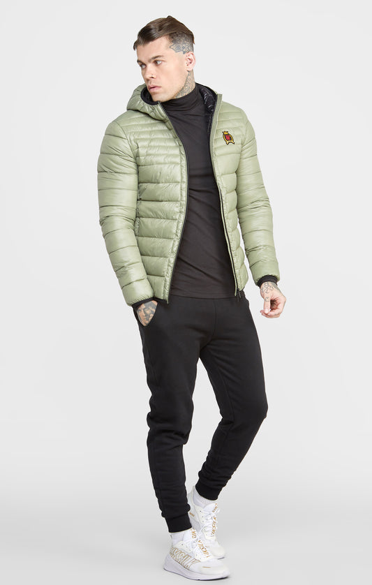Green Packable Bubble Jacket