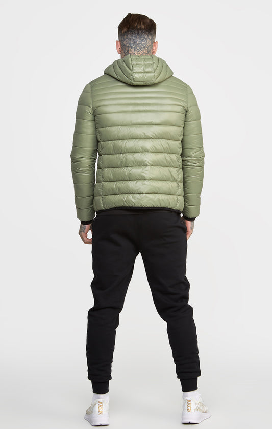 Green Packable Bubble Jacket