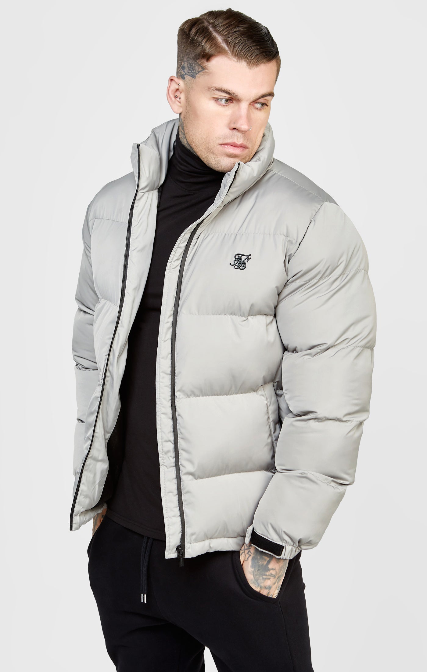 Siksilk funnel clearance neck bubble jacket