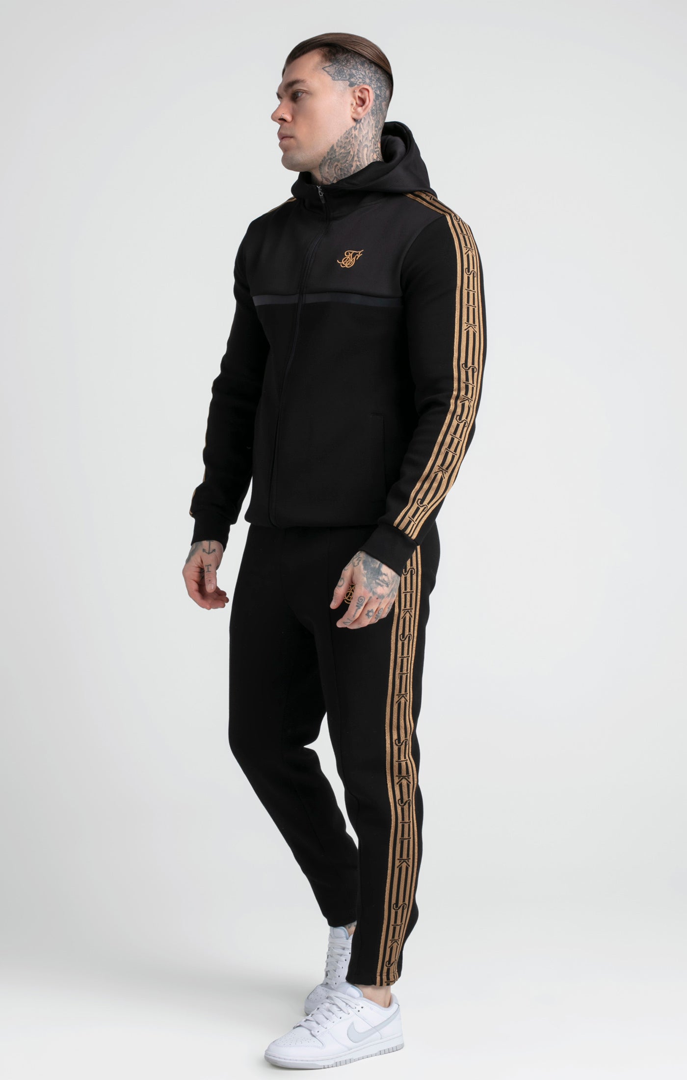 Sik silk black and gold tracksuit online