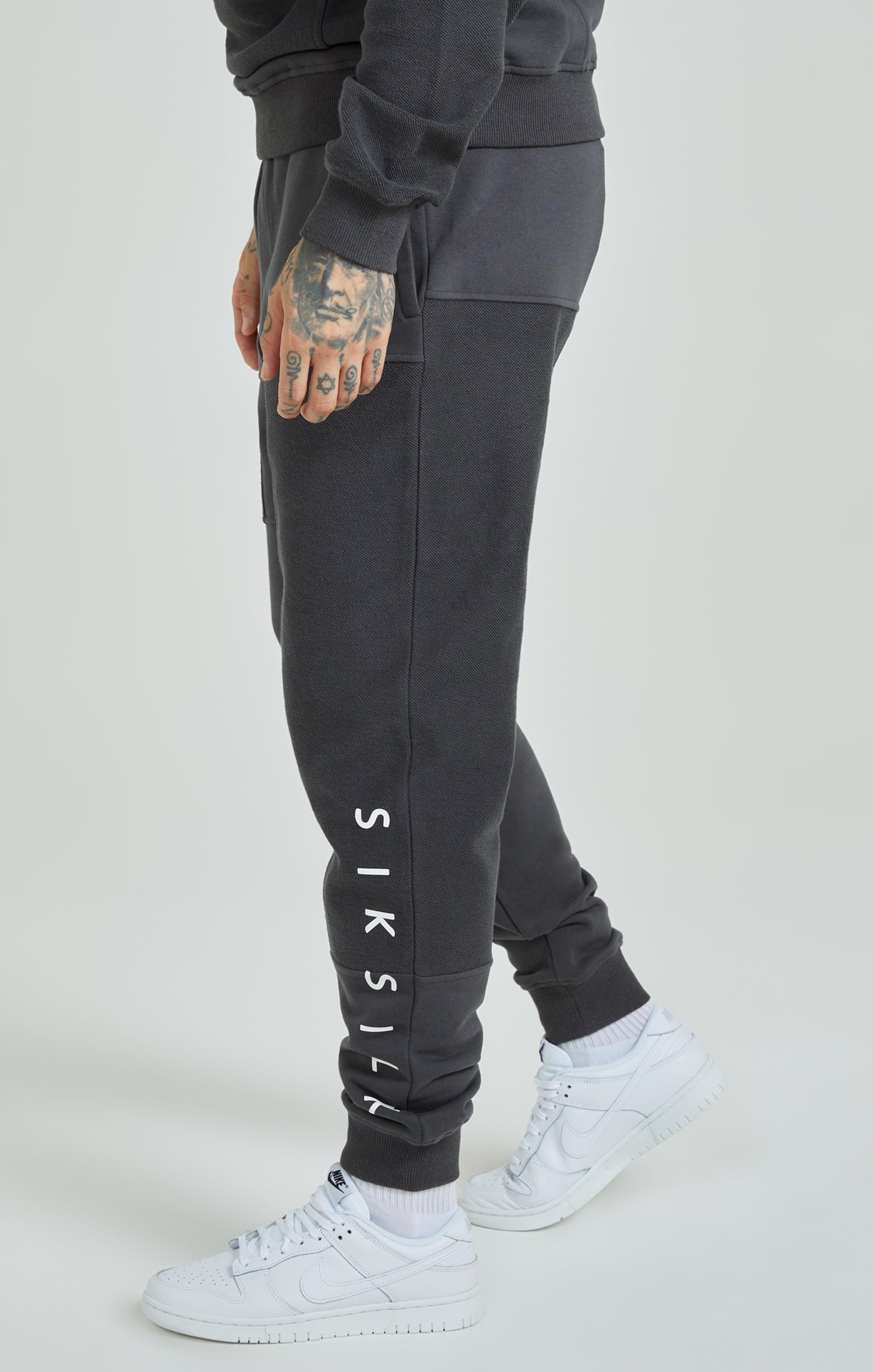 Load image into Gallery viewer, Dark Grey Cut &amp; Sew Joggers (2)