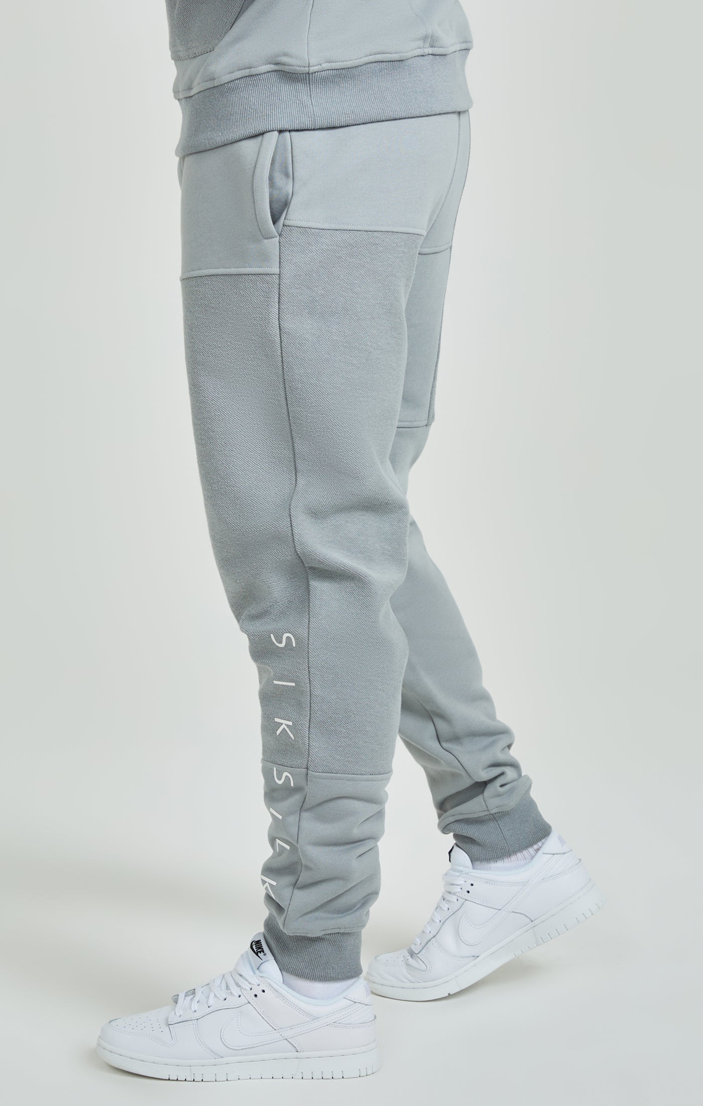 Load image into Gallery viewer, Grey Cut &amp; Sew Joggers (2)