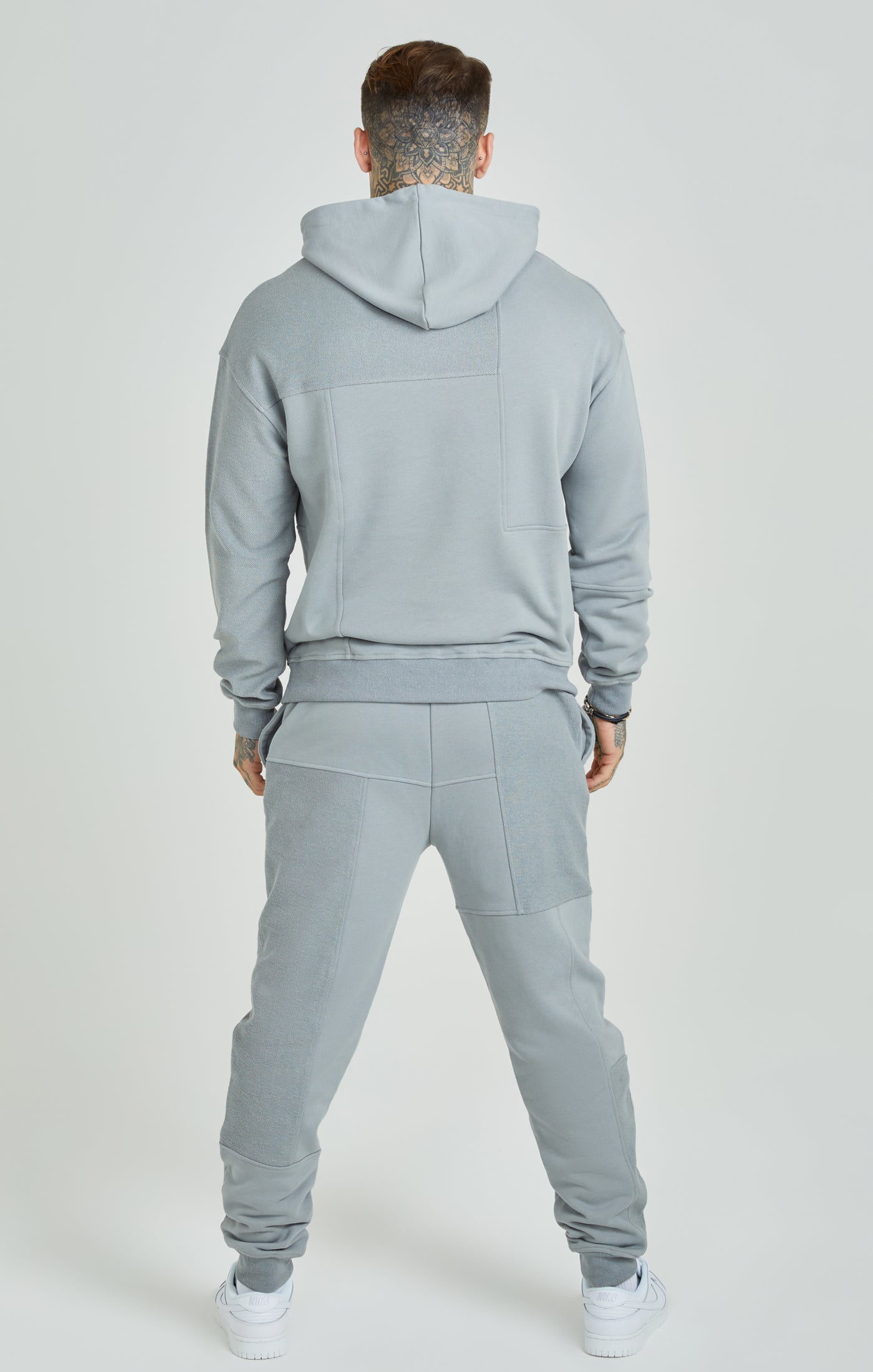 Load image into Gallery viewer, Grey Cut &amp; Sew Joggers (4)