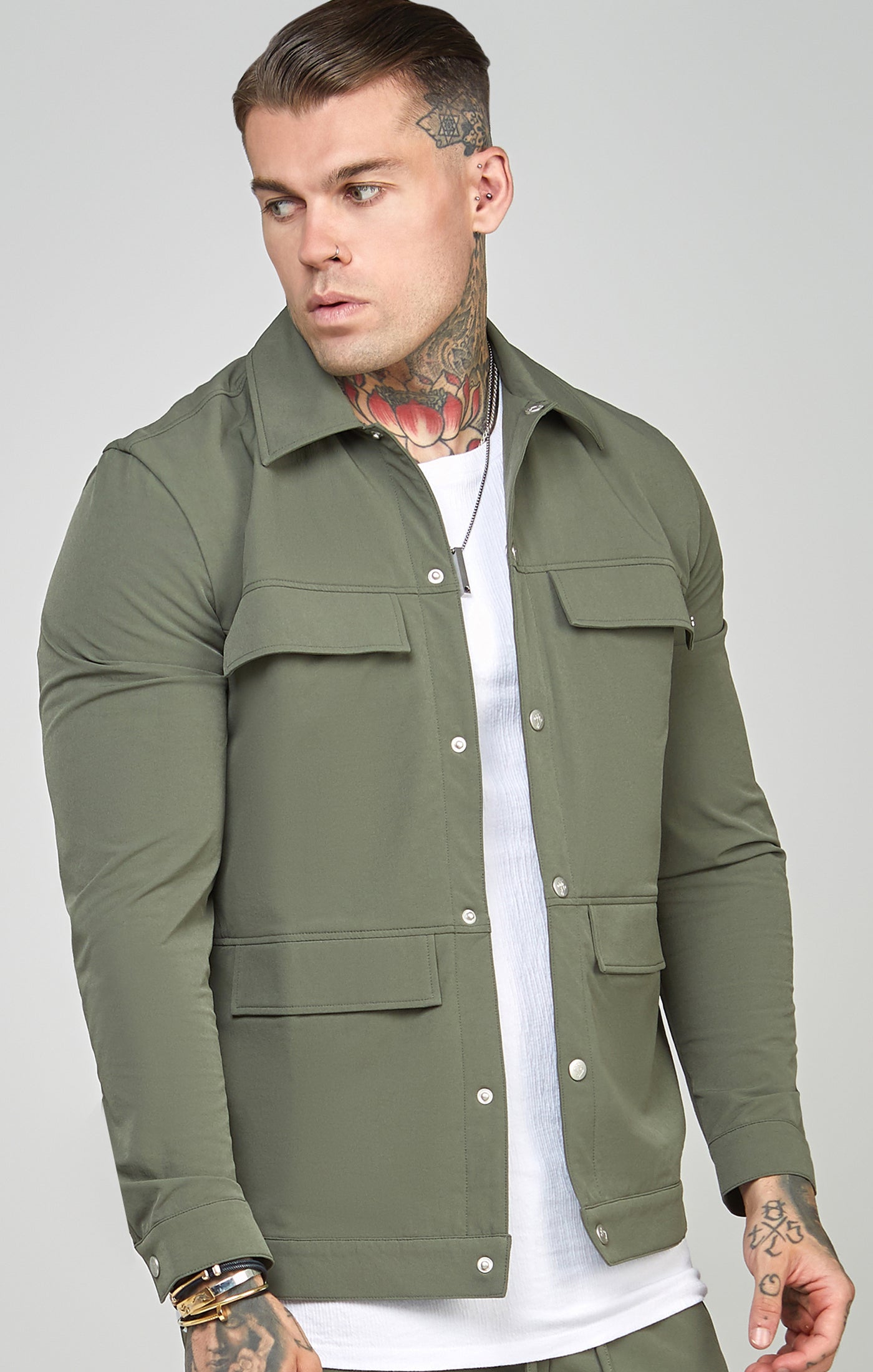 Utility Overshirt Topman Khaki Overshirt Cylinder Overshirt MOS0266