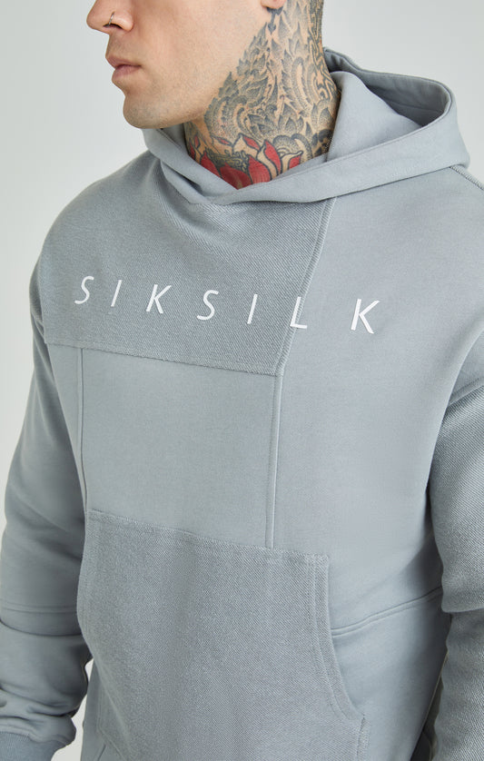 Light Grey Cut & Sew Relaxed Fit Hoodie