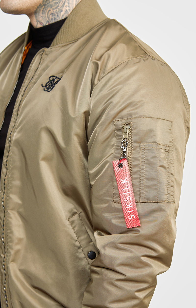 Khaki Flight Bomber Jacket (1)