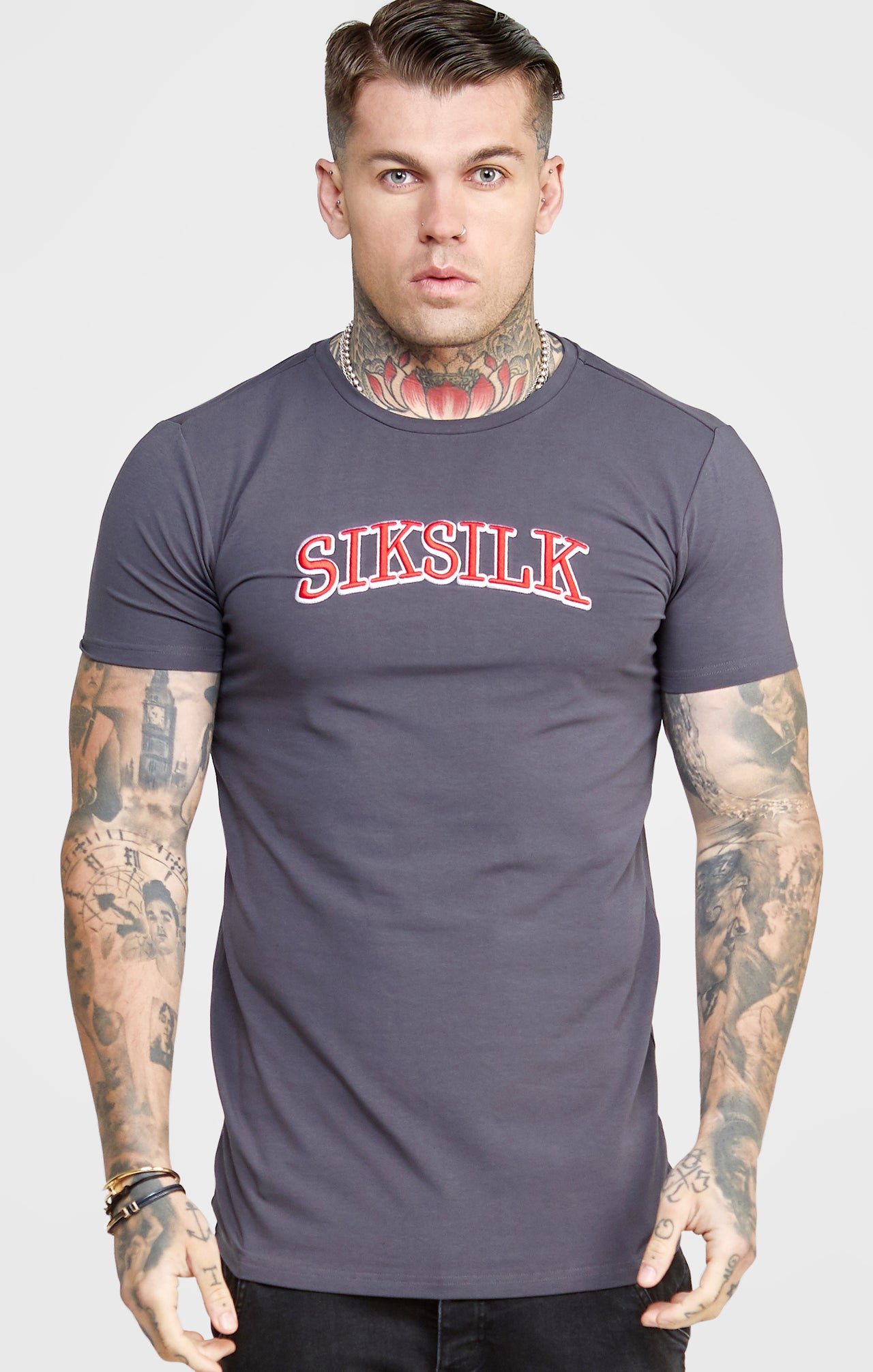 Grey Muscle Fit T-Shirt