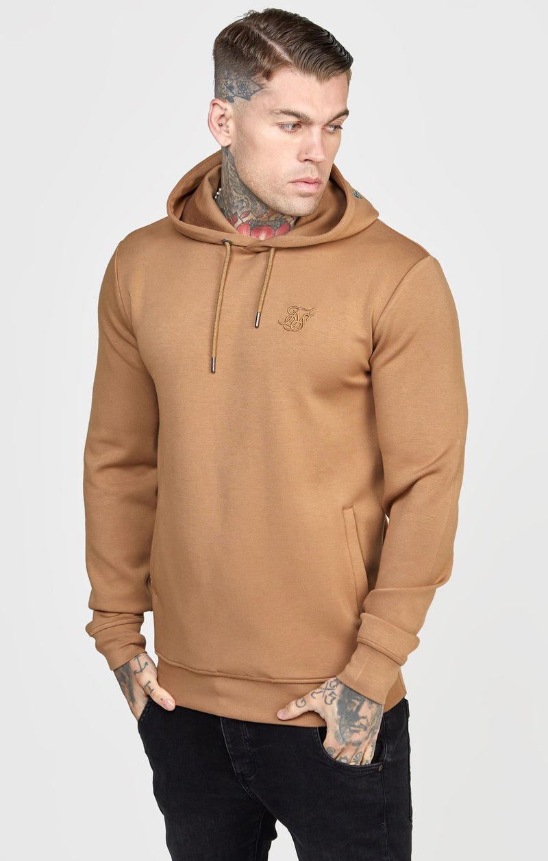 Brown Embroided Hoodie