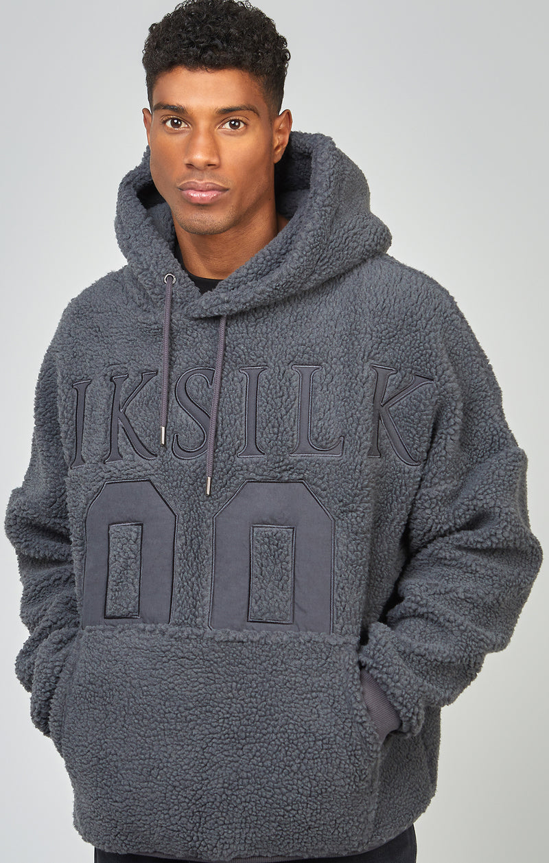 Charcoal Borg 89 Applique Overhead Hoodie