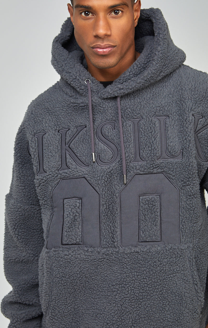 Charcoal Borg 89 Applique Overhead Hoodie (1)