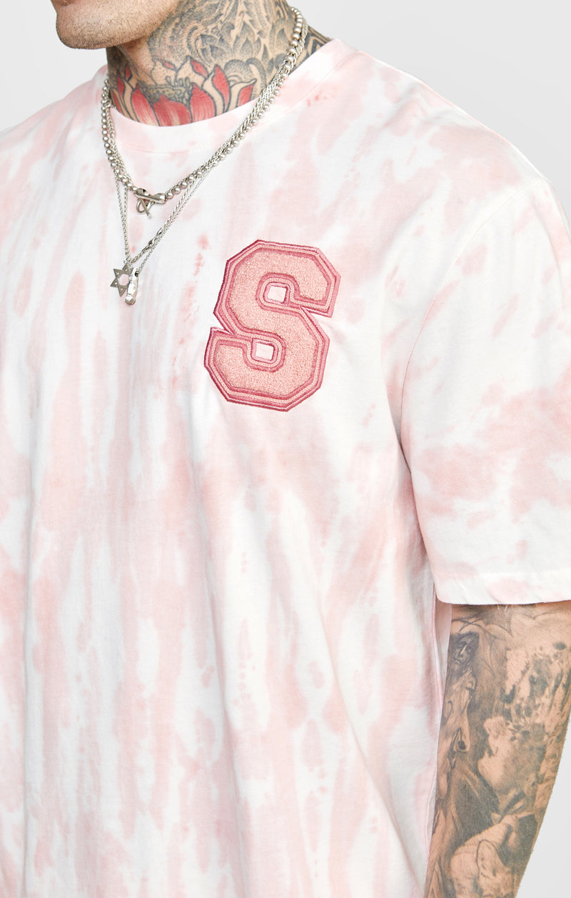 Pink Tie Dye Oversized T-Shirt (1)