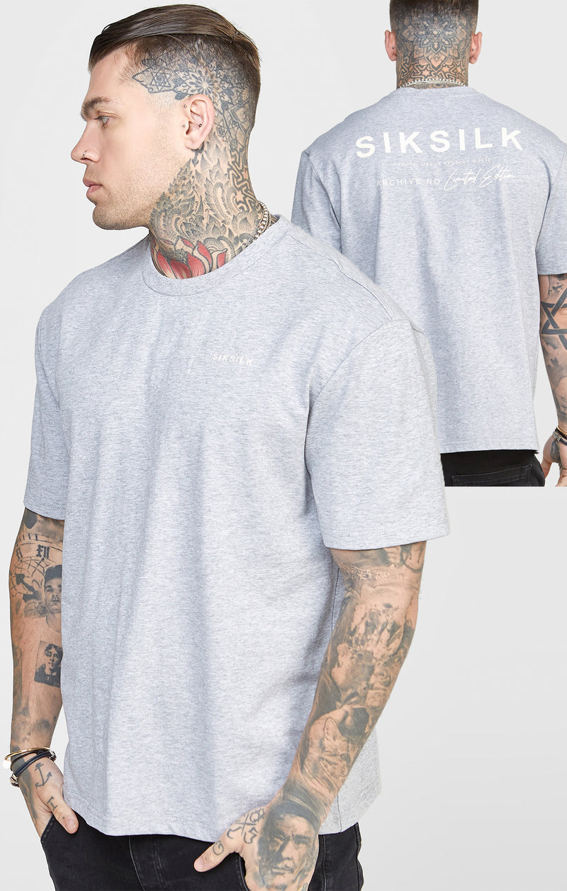 Grey Oversized Back Logo T-Shirt