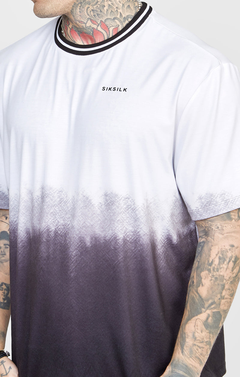 Black Fade Oversized Fit Graphic Print T-Shirt (1)